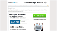Desktop Screenshot of internetwill.co.uk